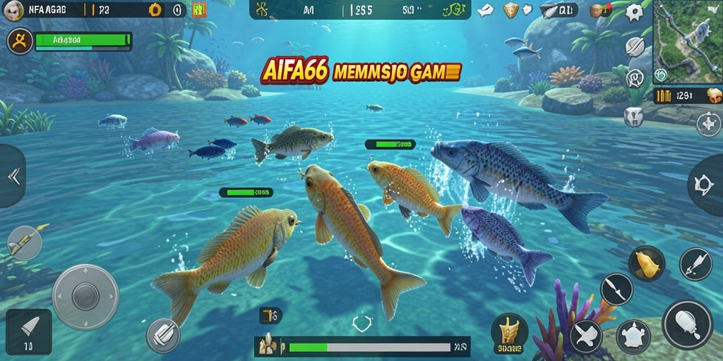 Gambaran gameplay memancing yang seru dan menantang di AIFA66.