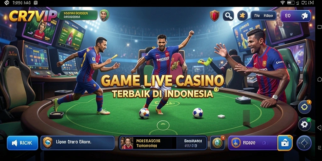 Tampilan gameplay seru CR7VIP di Live Casino dengan dealer profesional.