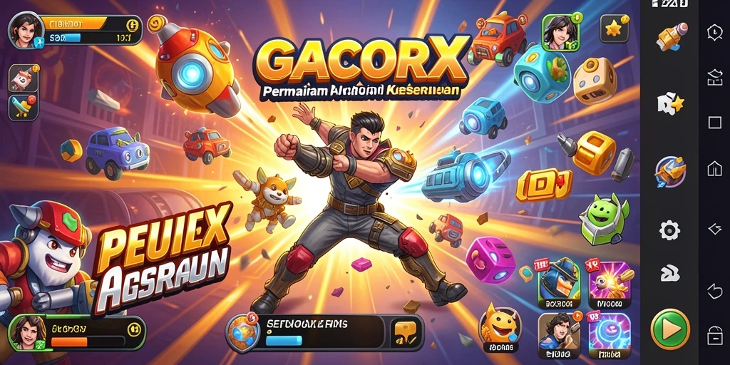 Tangkapan layar GACORX menampilkan aksi cepat dan grafis menarik dalam permainan arcade.