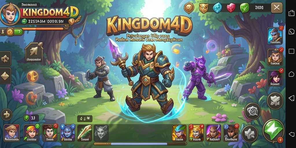 Screenshot KINGDOM4D menampilkan gameplay santai yang menyenangkan.