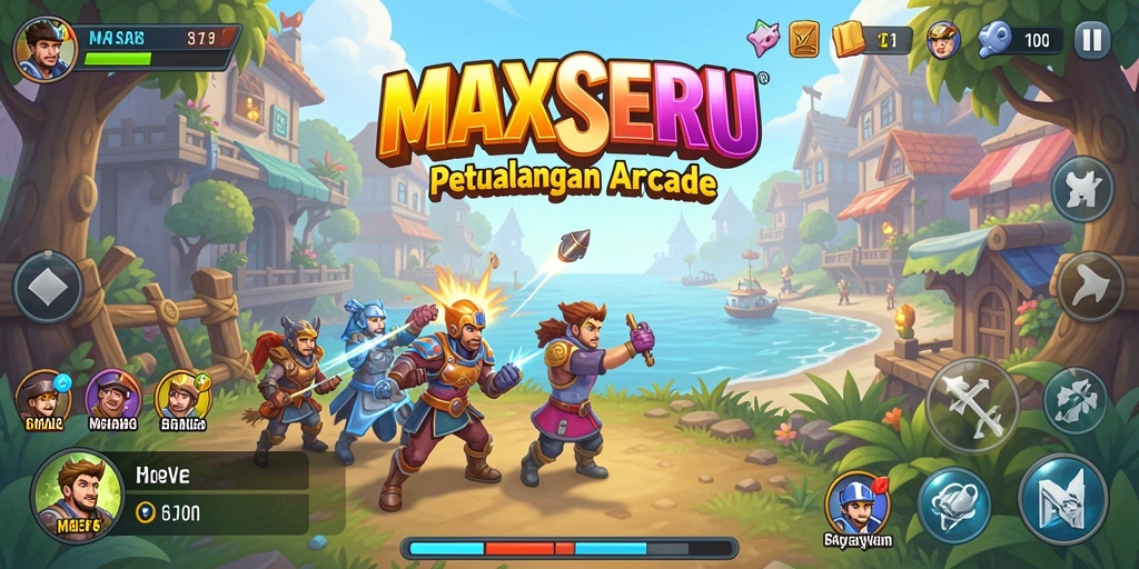 Tampilan menarik dari gameplay seru MAXSERU yang penuh aksi.
