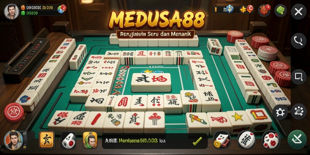 Tampilan gameplay Mahjong yang menawan dan interaktif.