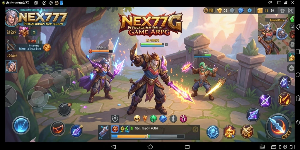 Tangkapan layar gameplay NEX777 menampilkan pertarungan mendebarkan dalam dunia yang luas.