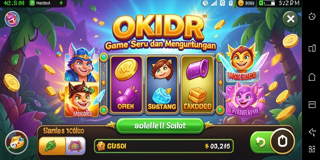 Tampilan gameplay OKIDR yang menarik dan penuh warna di layar.